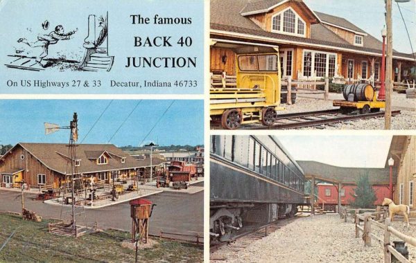 Decatur Indiana Back 40 Junction Multiview Vintage Postcard K100177