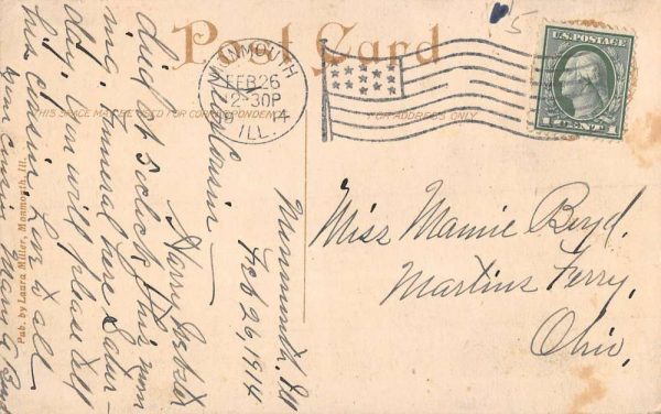 Monmouth Illinois First UP Church Street View Antique Postcard K100198 - Image 2