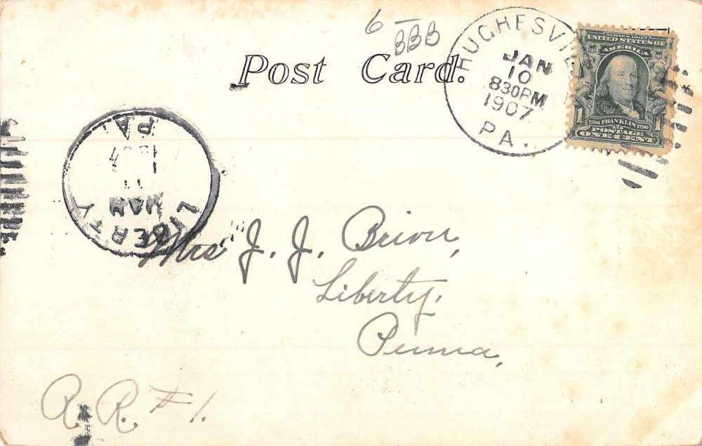 Hughesville Pennsylvania Birdseye View Of City Antique Postcard K100275 - Image 2