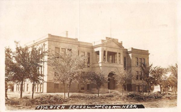 McCook Nebraska High School Real Photo Antique Postcard K100278