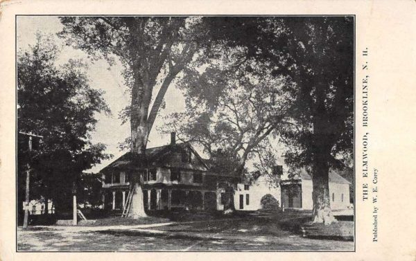 Brookline New Hampshire Elmwood Street View Antique Postcard K100283