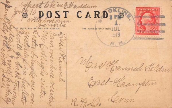 Brookline New Hampshire Elmwood Street View Antique Postcard K100283 - Image 2