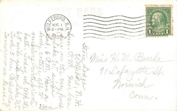 Wolfeboro New Hampshire Scenic Waterfront Real Photo Antique Postcard K100284 - Image 2