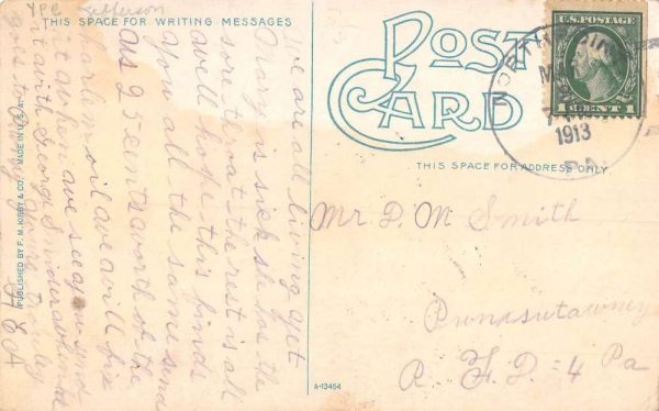 Punxsutawney Pennsylvania Mahoning Street East Antique Postcard K100307 - Image 2