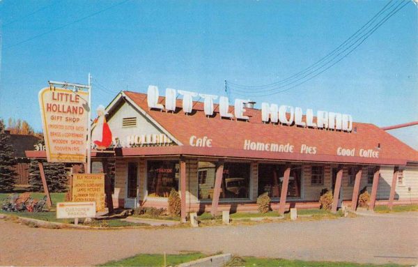 Haugen Wisconsin Little Holland Tea Room Street View Vintage Postcard K100326