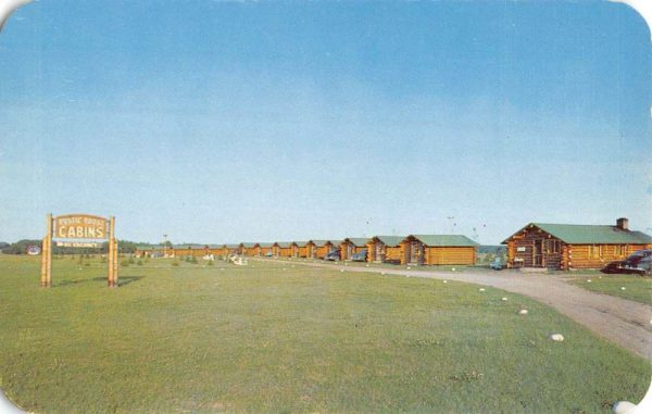 Iron River Wisconsin Rustic Roost Log Cabins Vintage Postcard K100330