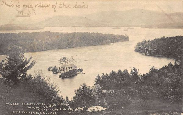 Holderness New Hampshire Camp Carnes Websters Cove Antique Postcard K100365