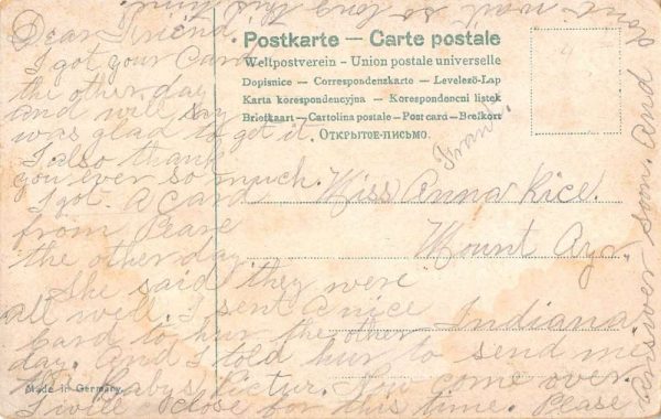Surrey Indiana Flower Greeting Antique Postcard K100414 - Image 2