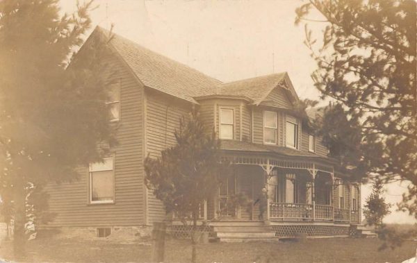 Greenwood Wisconsin Historic Home Real Photo Antique Postcard K100429