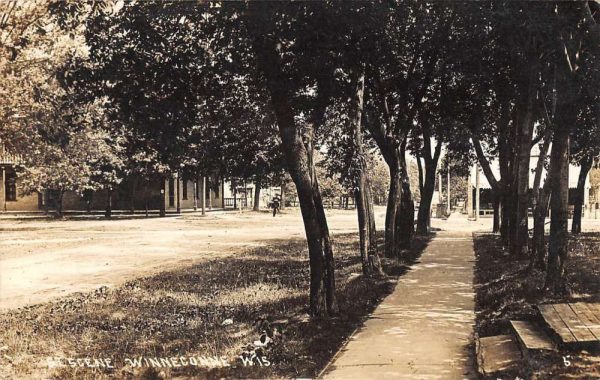 Winneconne Wisconsin Street Scene Real Photo Antique Postcard K100459