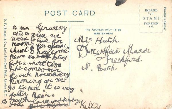 Newquay England Atlantic Hotel Exterior View Antique Postcard J78113 - Image 2