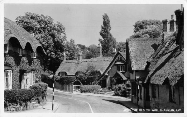 Shanklin Isle of Wight England Street Scene Real Photo Antique Postcard J78147