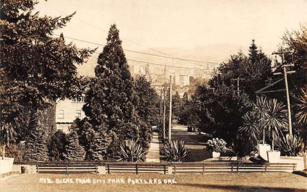 Portland Oregon City Park Real Photo Antique Postcard K100491