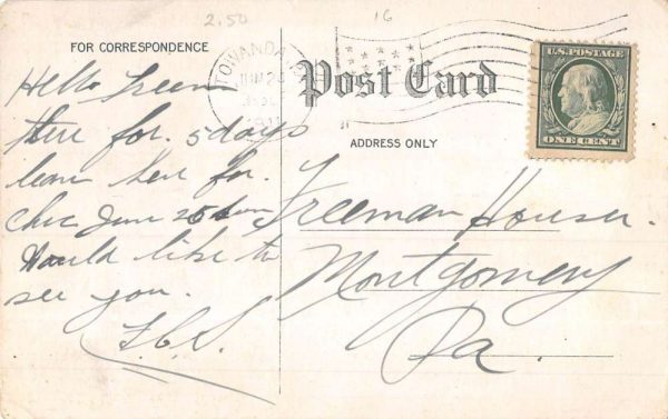 Towanda Pennsylvania Birdseye View Of City Antique Postcard K100494 - Image 2