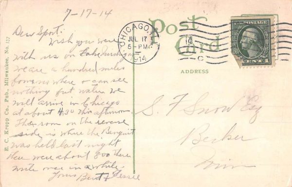 Milwaukee Wisconsin Auditorium Interior Antique Postcard K100495 - Image 2