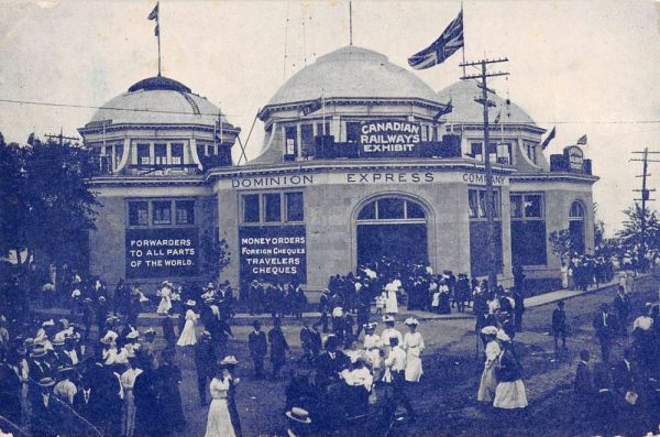 Toronto Canada Railway Exhibit Street View Antique Postcard K100555