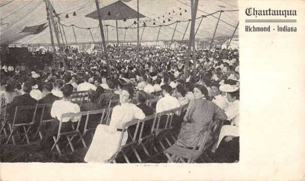 Richmond Indiana Cahutauqua Outdoor Auditorium Antique Postcard K100605