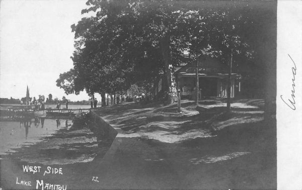 Rochester Indiana Lake Manitou Real Photo Antique Postcard K100606