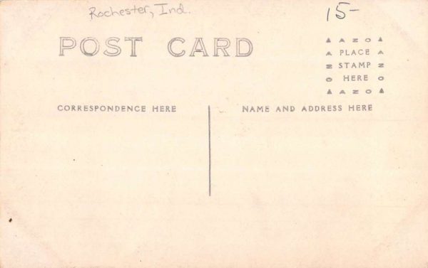 Rochester Indiana Lake Manitou Real Photo Antique Postcard K100606 - Image 2