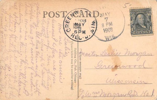 Thorp Wisconsin High School Street View Antique Postcard K100755 - Image 2