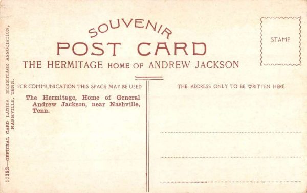 Nashville Tennessee Jackson Hermitage Home Antique Postcard K100805 - Image 2