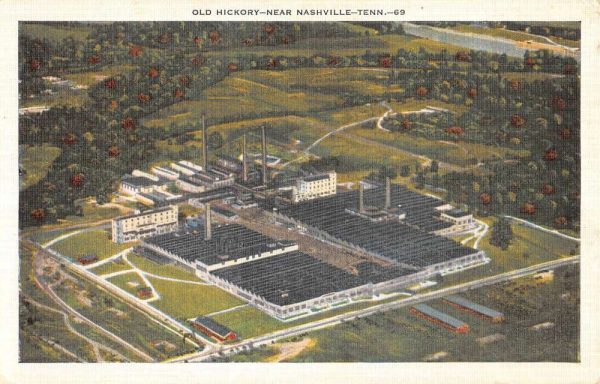 Nashville Tennessee Old Hickory Birdseye View Antique Postcard K100806