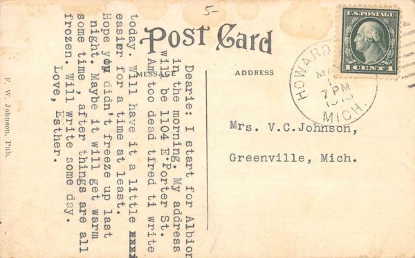 Sturgis Michigan Birdseye View Of City Antique Postcard K100813 - Image 2
