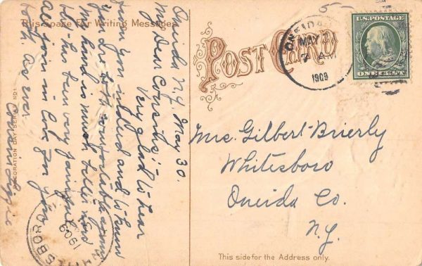 Patriotic Star Spangled Banner Waterfront USA Flag Antique Postcard K100856 - Image 2