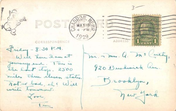 Chadron Nebraska Academy Buttes Real Photo Antique Postcard K100882 - Image 2