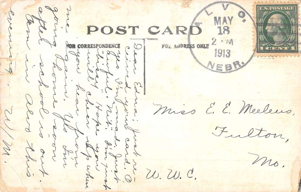 Alvo Nebraska River Road Waterfront Antique Postcard K100922 - Image 2