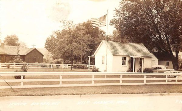 West Branch Iowa Hoover Birthplace Real Photo Antique Postcard K100943