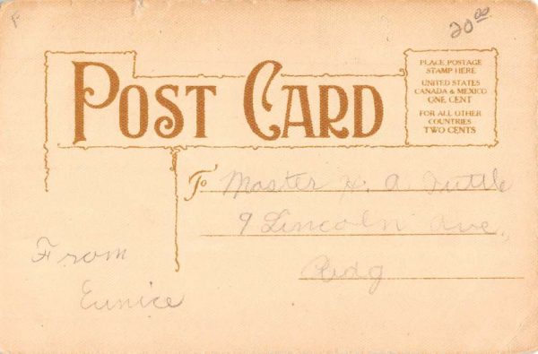 Hand Drawn Instruments Drum Violin Colored Antique Postcard K100952 - Image 2