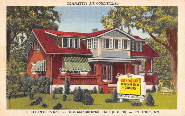 St Louis Missouri Buckinghams Restaurant Antique Postcard K100983
