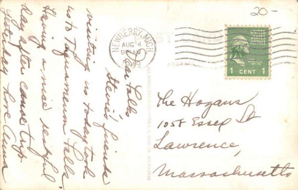 Newberry Michigan High School Real Photo Antique Postcard K101043 - Image 2