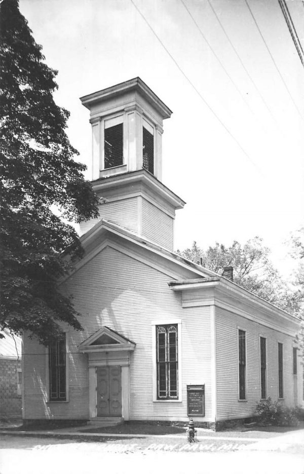 Paw Paw Michigan Church Of Christ Real Photo Antique Postcard K101046