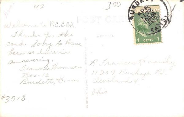 Larned Kansas First Christian Church Real Photo Antique Postcard K101061 - Image 2