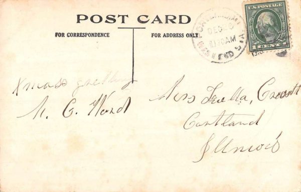 Portland Maine Christmas Greetin Pennant Flag Antique Postcard K101095 - Image 2
