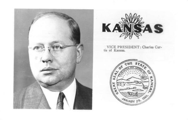 Kansas Vice President Seal Of State Real Photo Antique Postcard K101121