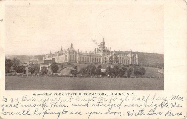 Elmira New York State Reformatory Street View Antique Postcard K101150
