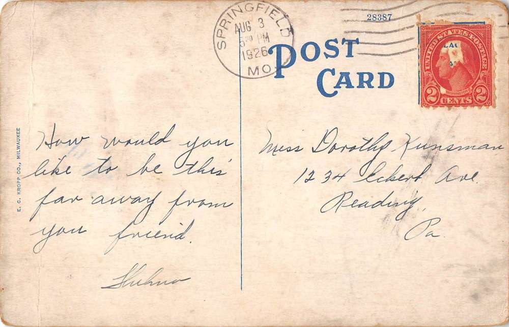 Springfield Missouri Shrine Mosque Street View Antique Postcard K101158 - Image 2