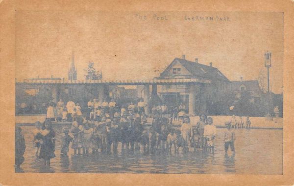 St Louis Missouri Sherman Park Pool Waterfront Antique Postcard K101160