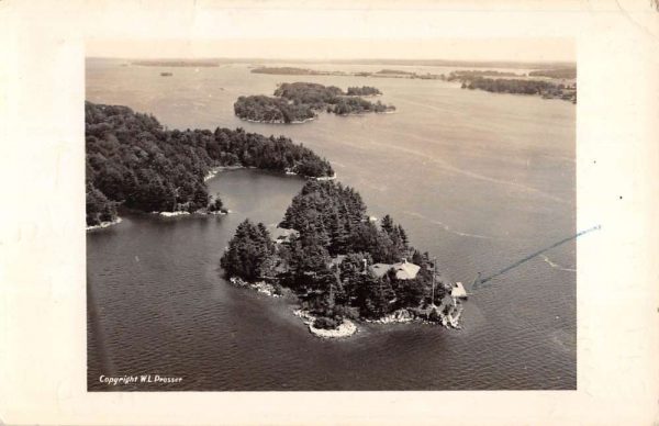 Grindstone New York Island Birdseye View Real Photo Antique Postcard K101177