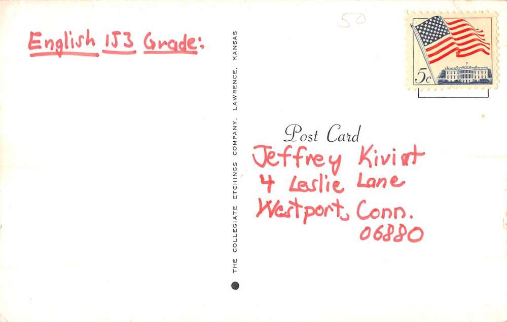 Ithaca New York Cornell University Big Red Bear Antique Postcard K101183 - Image 2