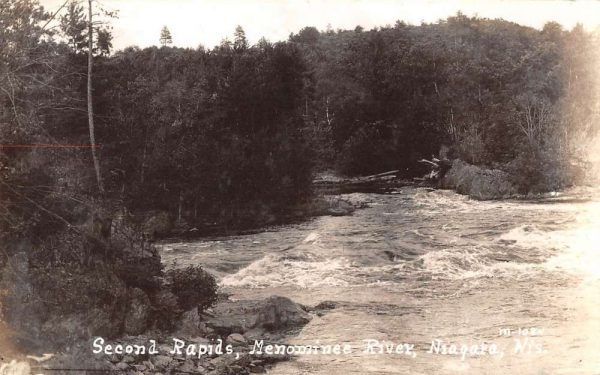 Niagara Wisconsin Menominee River Real Photo Antique Postcard K101191