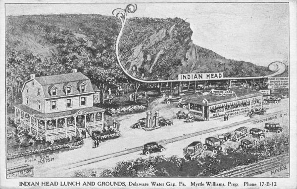 Delaware Water Gap Pennsylvania Indian Head Lunch Antique Postcard K101246