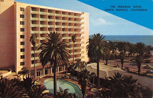 Santa Monica California Miramar Hotel Birdseye View Vintage Postcard K101514