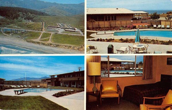 San Simeon California Lodge Multiview Vintage Postcard K101526