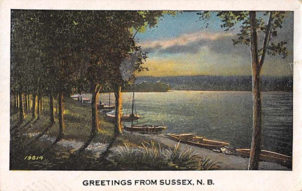 Sussex New Brunswick Canada Greetings Scenic View Antique Postcard J78735