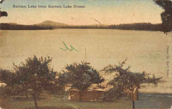 Bantam Lake Connecticut from Bantam Lake House Scenic View Postcard J78748