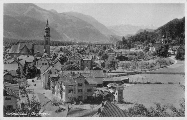 Kiefersfelden Germany Birds Eye View Antique Postcard J78767